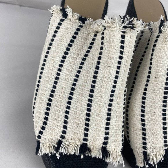 Women's Witchery Size 39 Multicolored Woven Fabric Cover Platform Wedge Shoes - Picture 5 of 16